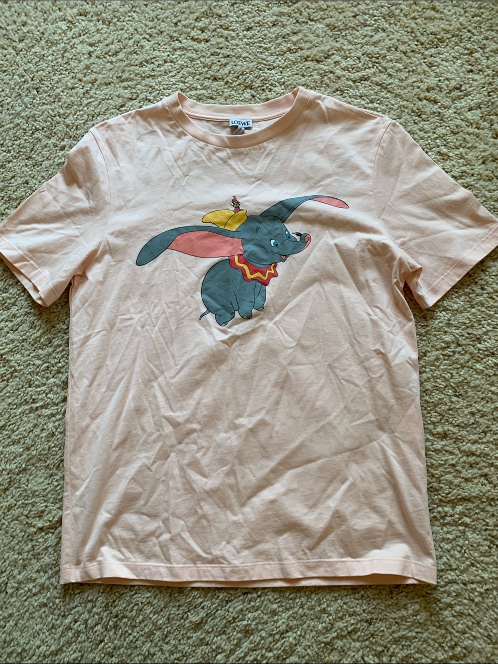 Loewe Pink Dumbo Graphic Short Sleeve Tee